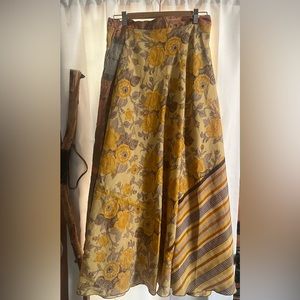 Darn Good Yarn Silk Wrap Maxi Skirt or Dress - Reversible S-XL